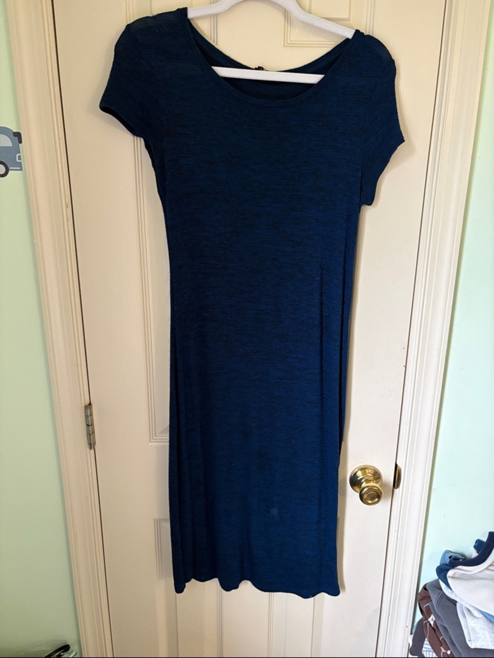 Mossimmo Dark Marled Blue Midi Dress